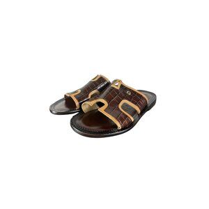 Bosco Brown Men’s Italian Leather Sandals Shoes